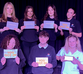 Seven students who successfully applied to CAPA College