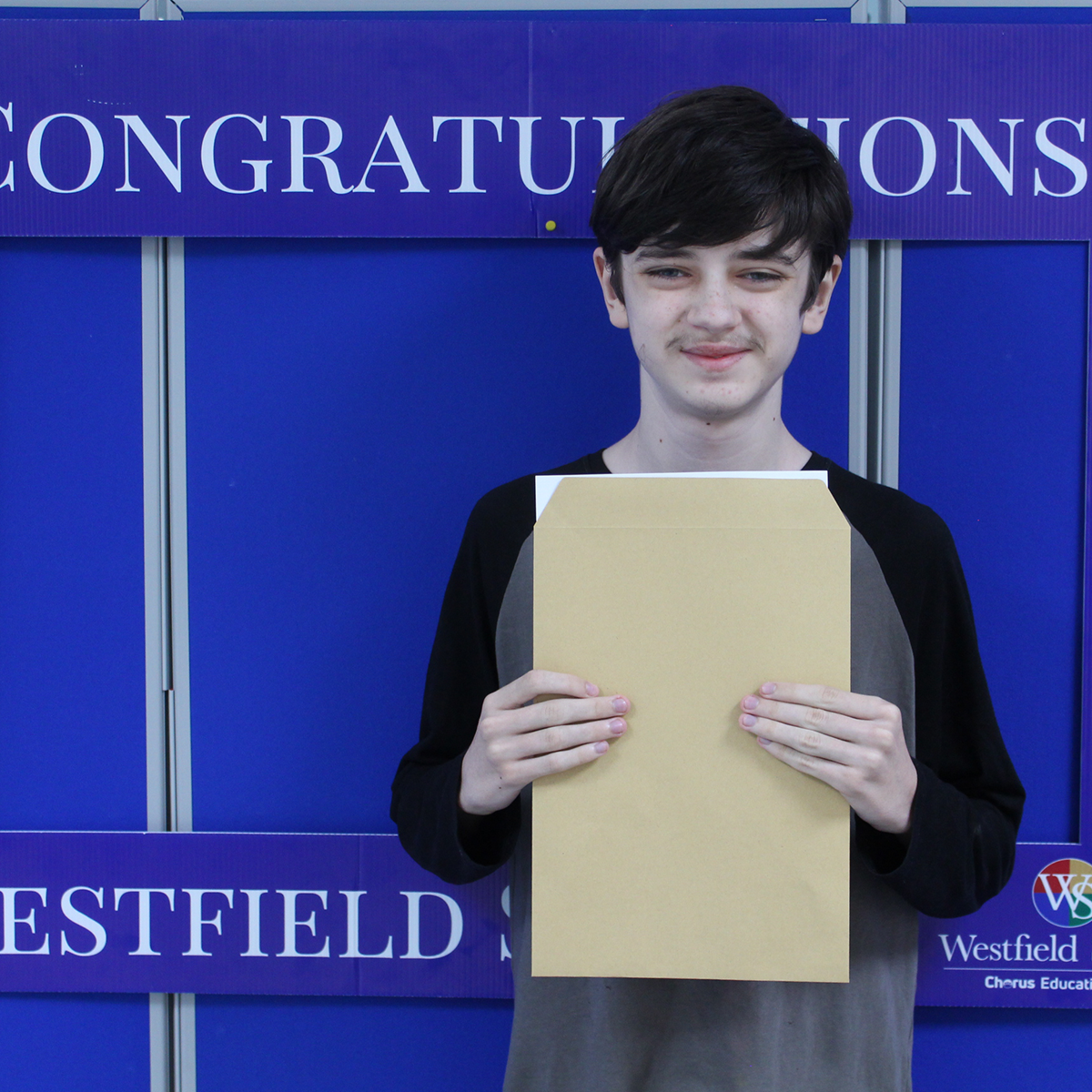Students receiving exam results