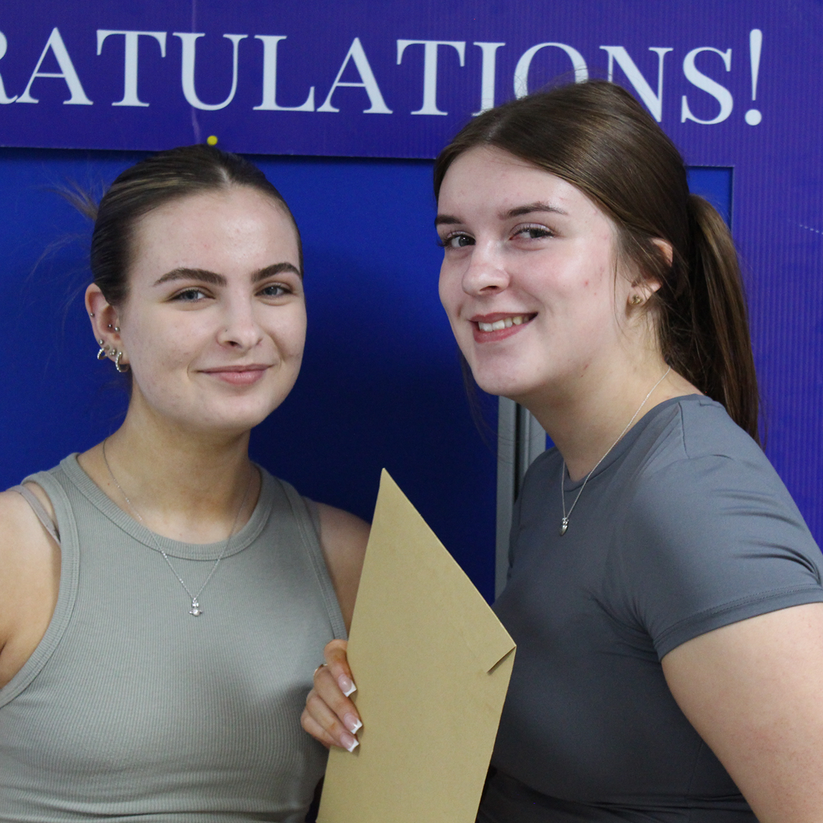 Students receiving exam results