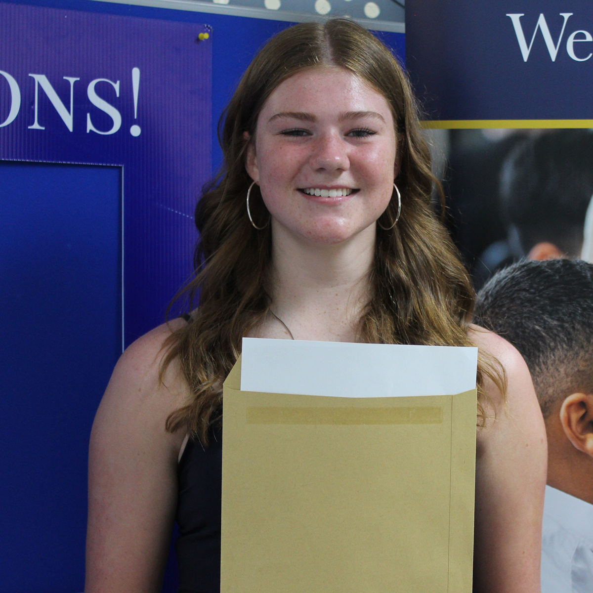 Students receiving exam results