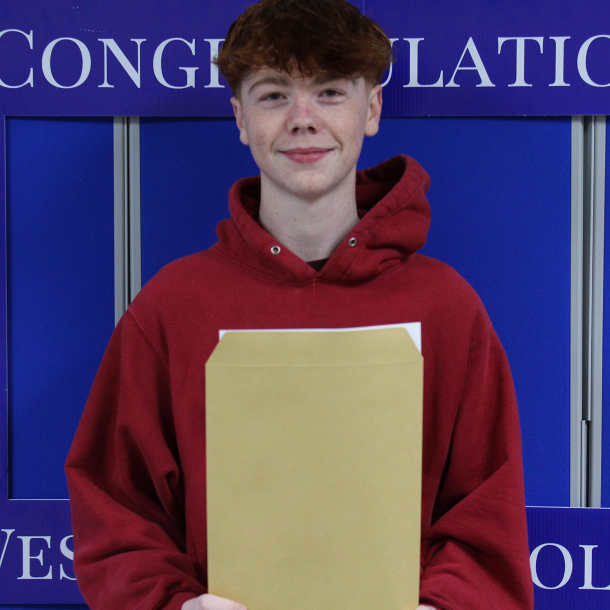 Students receiving exam results