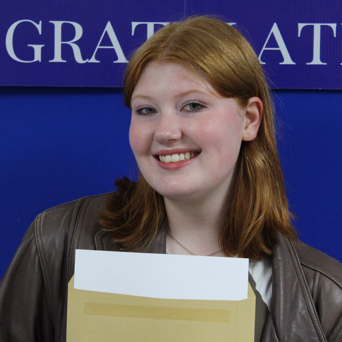 Students receiving exam results