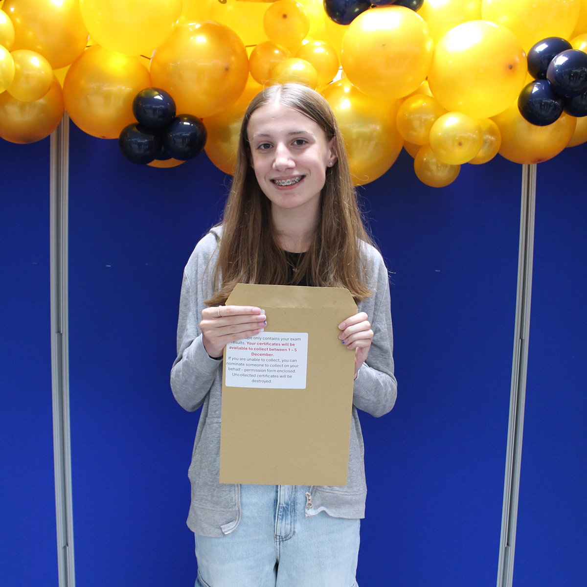 Students collecting exam results