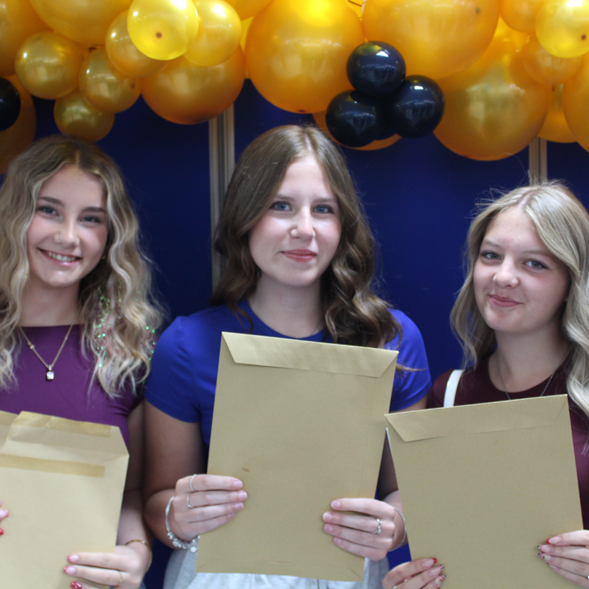 Students collecting exam results