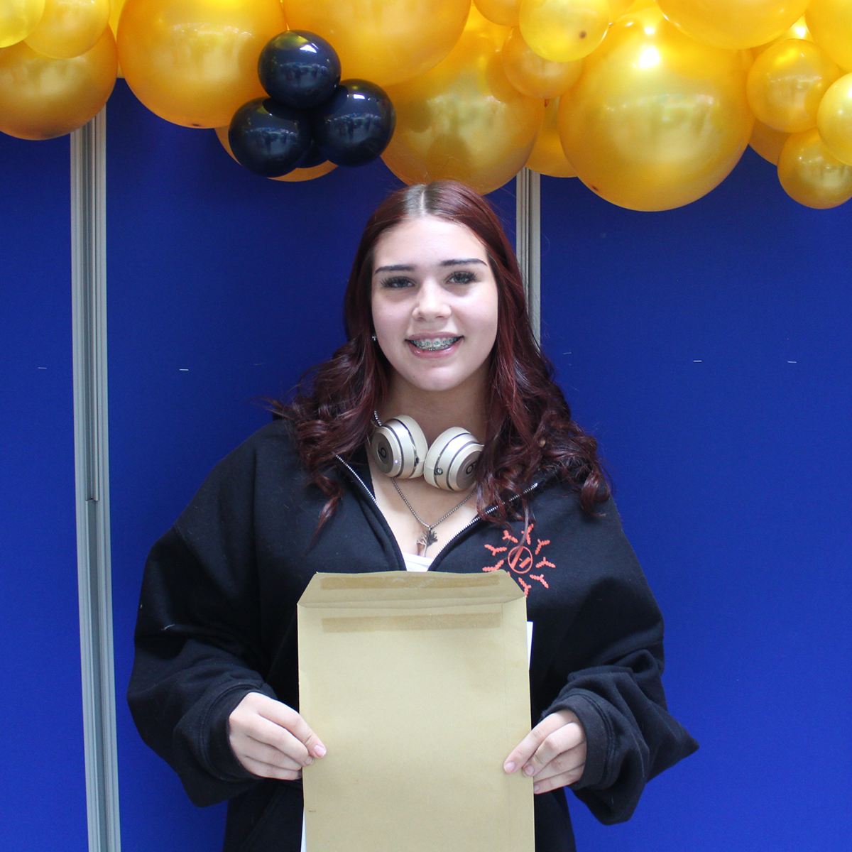 Students collecting exam results