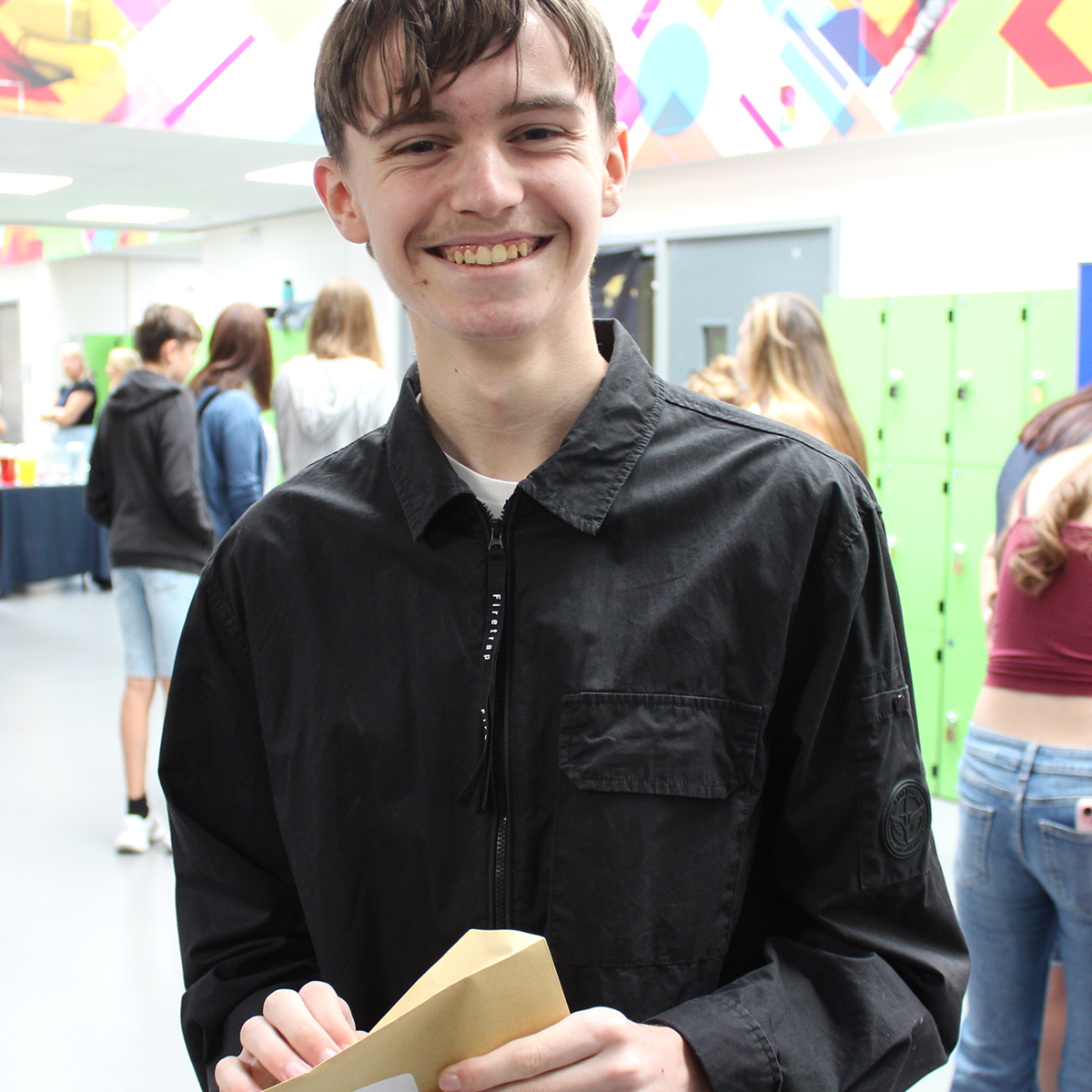Students collecting exam results