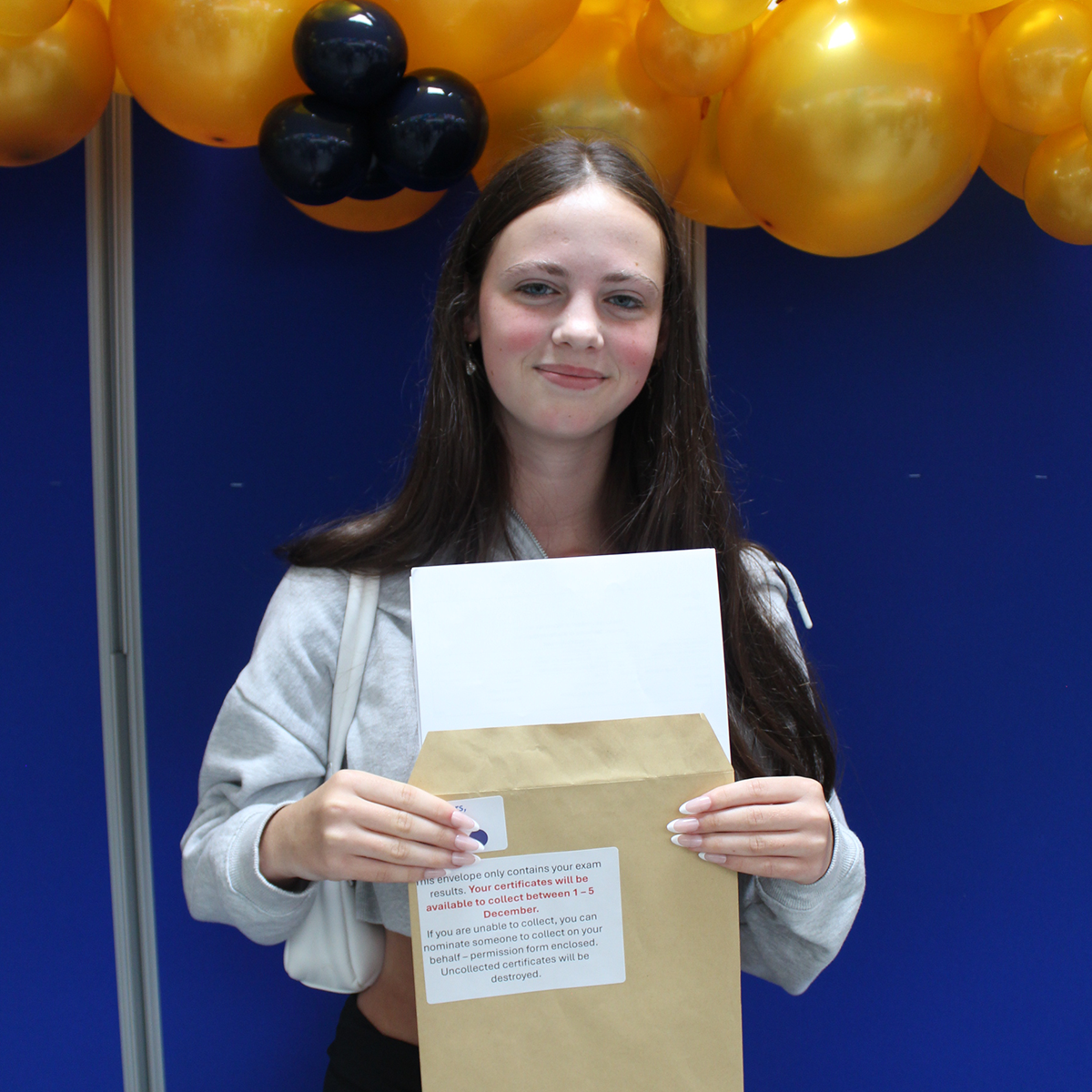 Students collecting exam results
